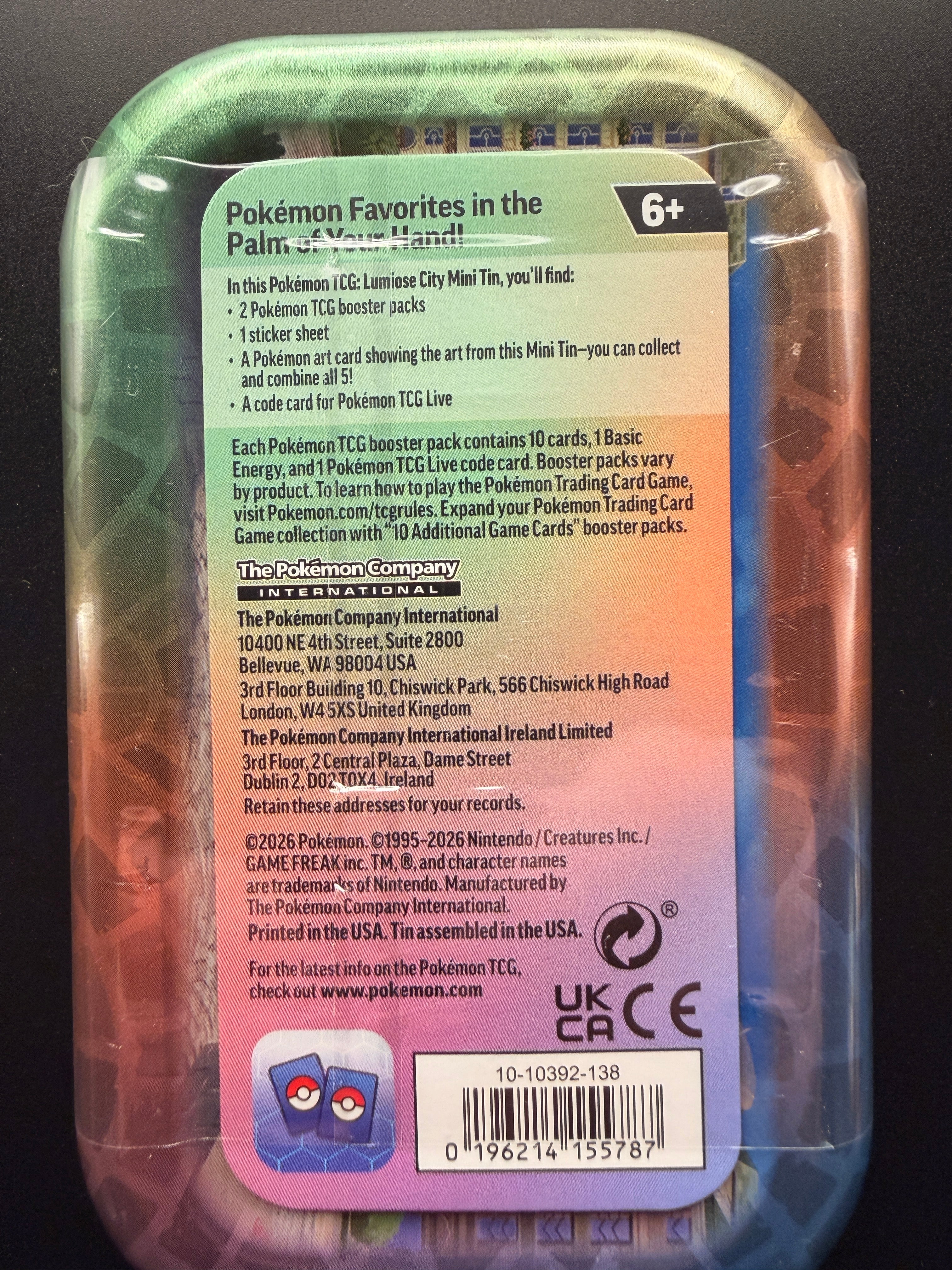 Pokémon TCG: Lumiose City Mini Tin Lot of 3