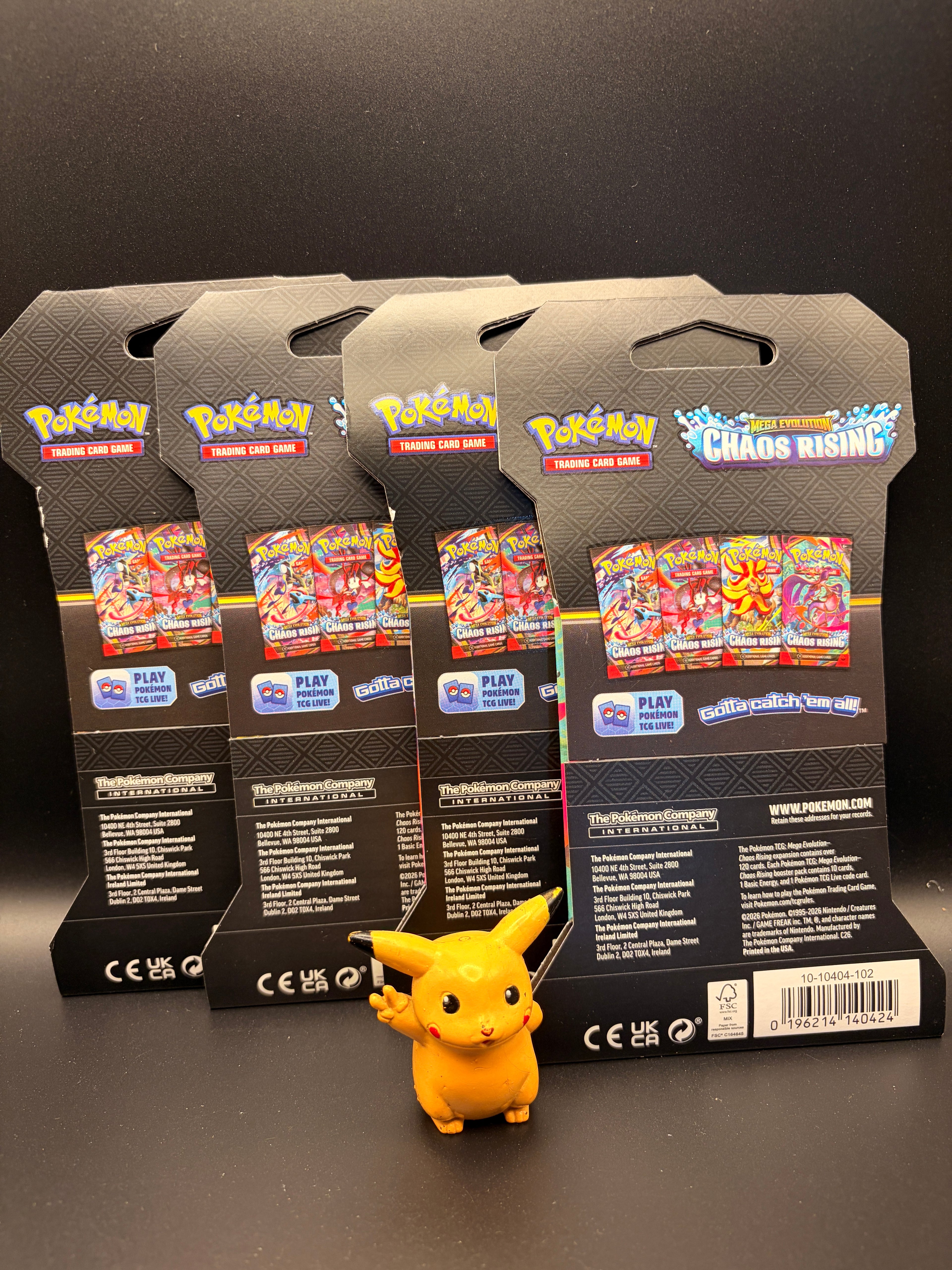 Pokémon TCG: Chaos Rising Sleeved Booster Pack Complete Art Set (4 Packs)